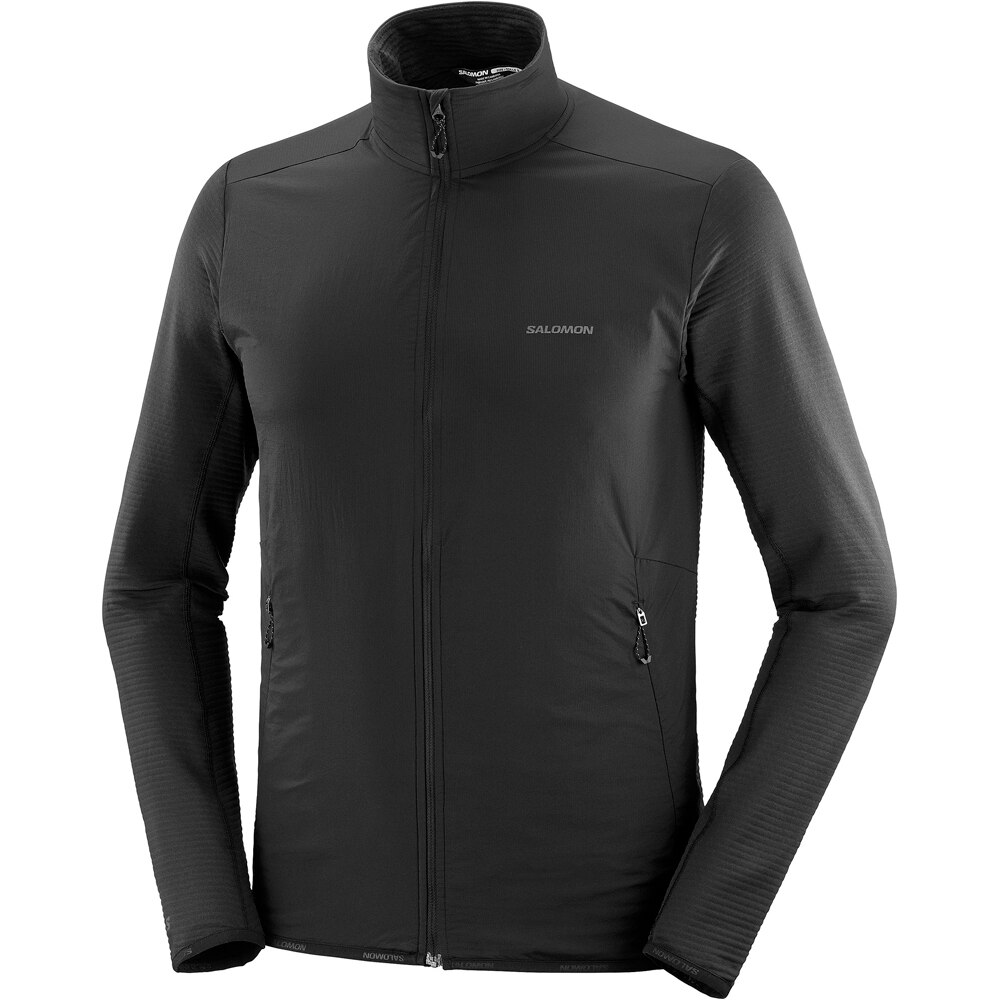 Salomon forro polar hombre ESSENTIAL LIGHTWARM NEGRO 06