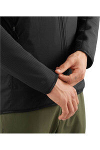 Salomon forro polar hombre ESSENTIAL LIGHTWARM NEGRO vista detalle