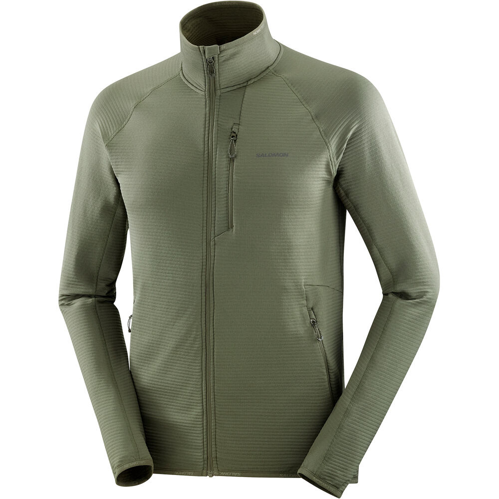 Salomon forro polar hombre ESSENTIAL LIGHTWARM VERDE 06