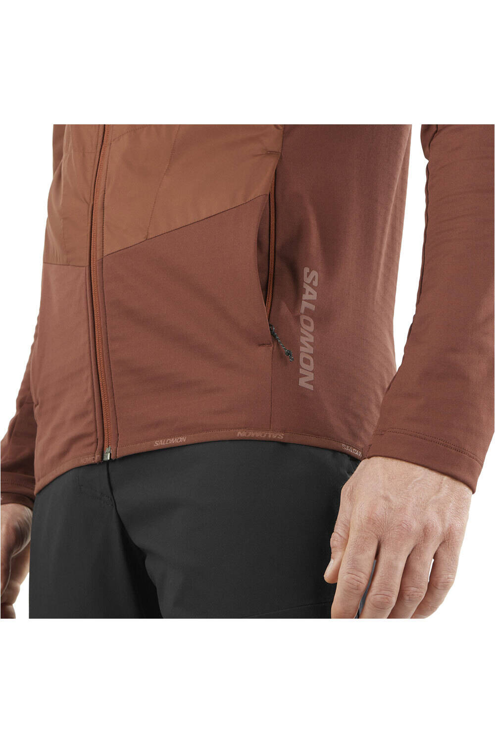 Salomon forro polar hombre OUTLINE ROJO 03