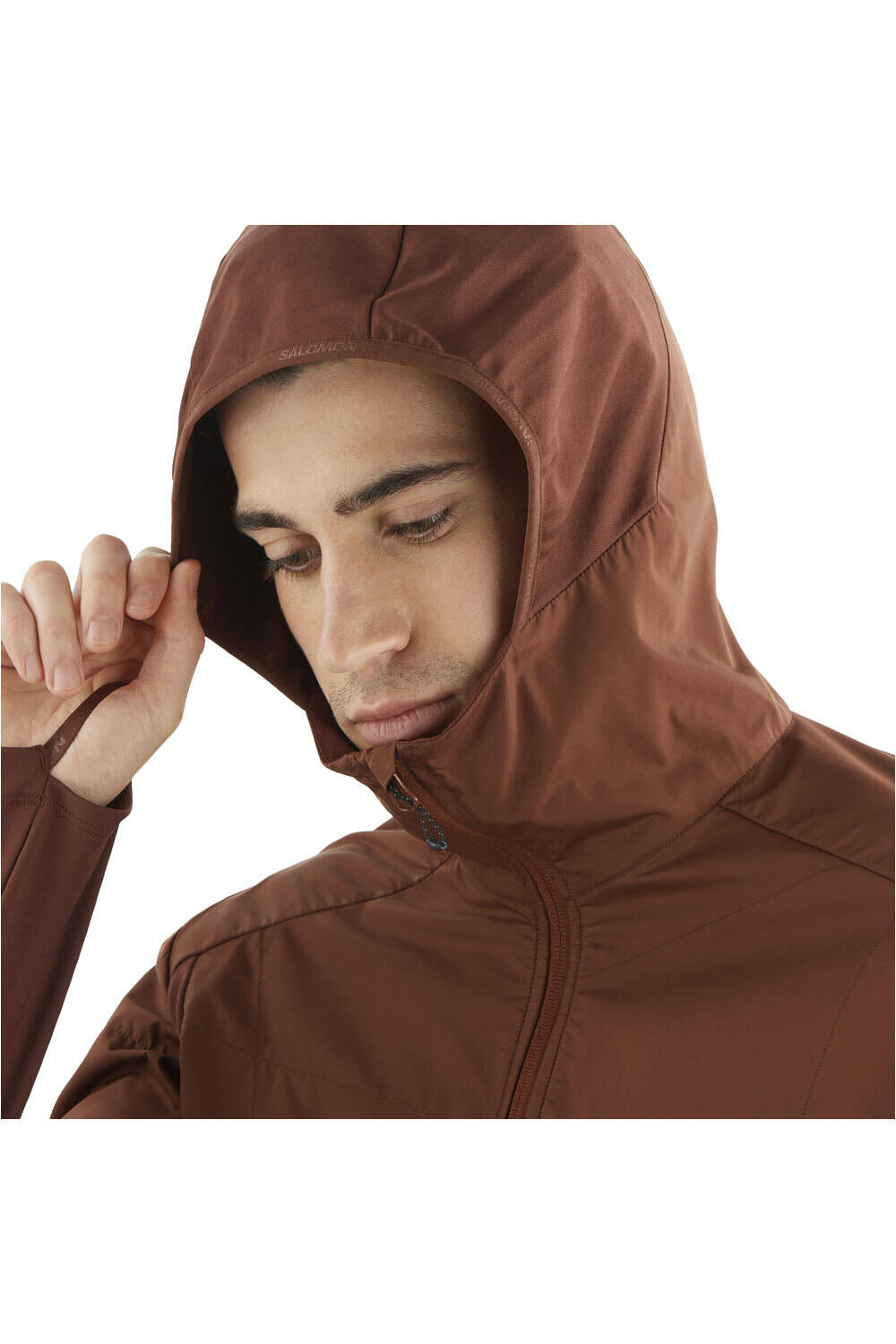 Salomon forro polar hombre OUTLINE ROJO vista detalle