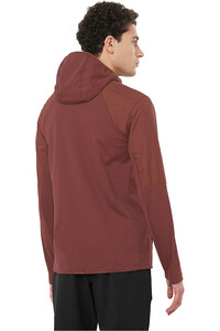 Salomon forro polar hombre OUTLINE ROJO vista trasera