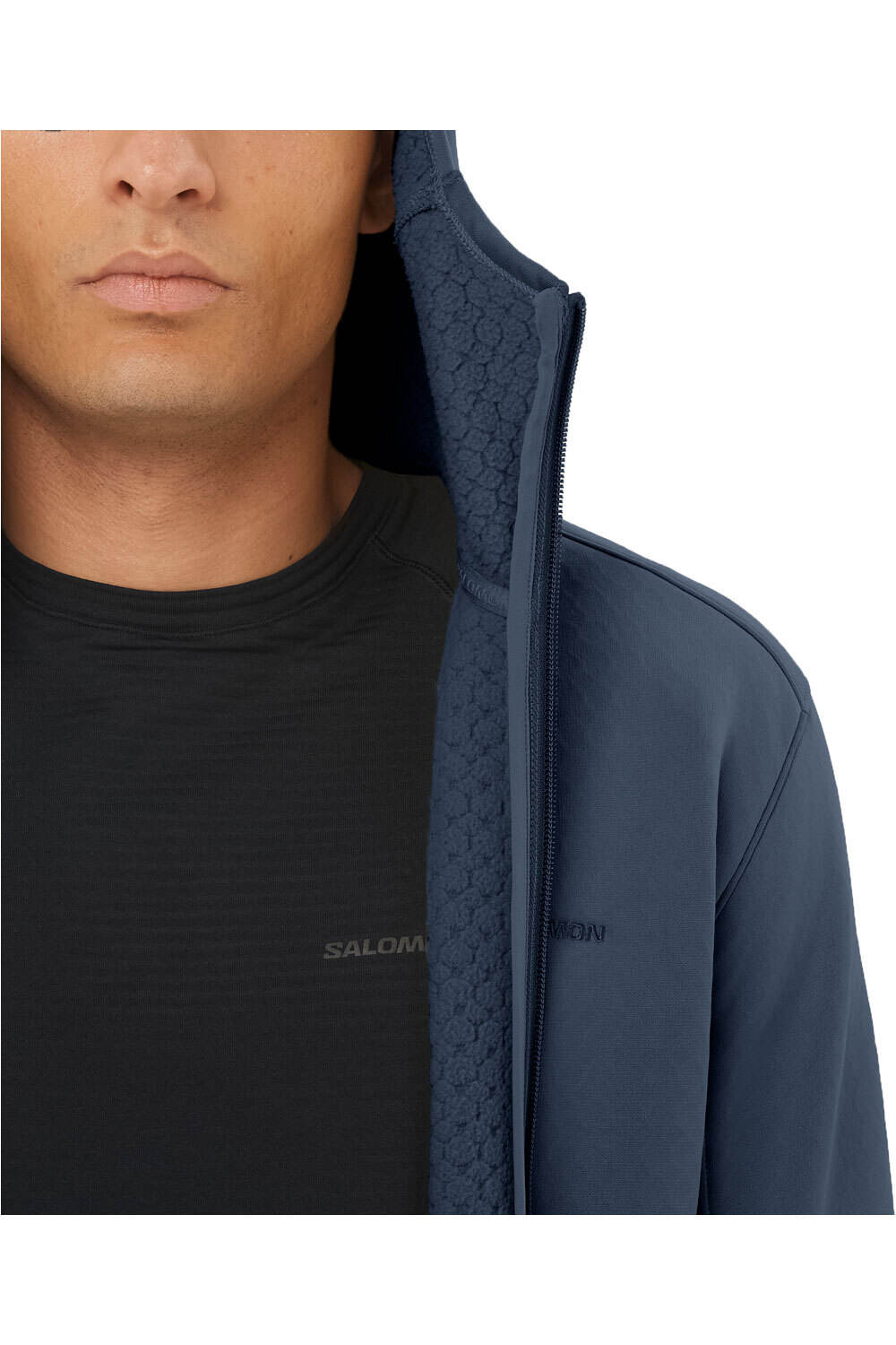 Salomon forro polar hombre OUTLINE WARM AZUL 03