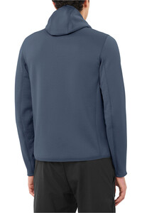 Salomon forro polar hombre OUTLINE WARM AZUL vista trasera