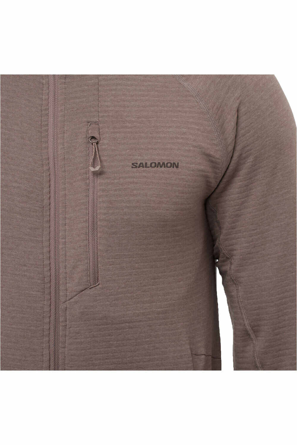 Salomon forro polar hombre SNTIAL LIGHTWARM FZ MARRON 03