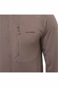Salomon forro polar hombre SNTIAL LIGHTWARM FZ MARRON 03