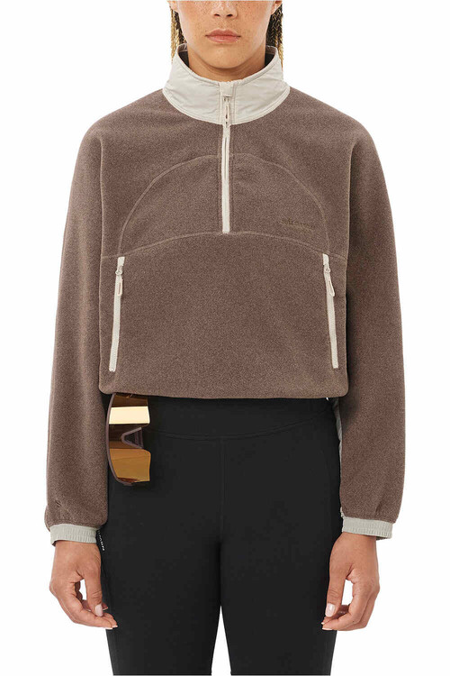 Salomon forro polar mujer CHROMA FLEECE GRIS