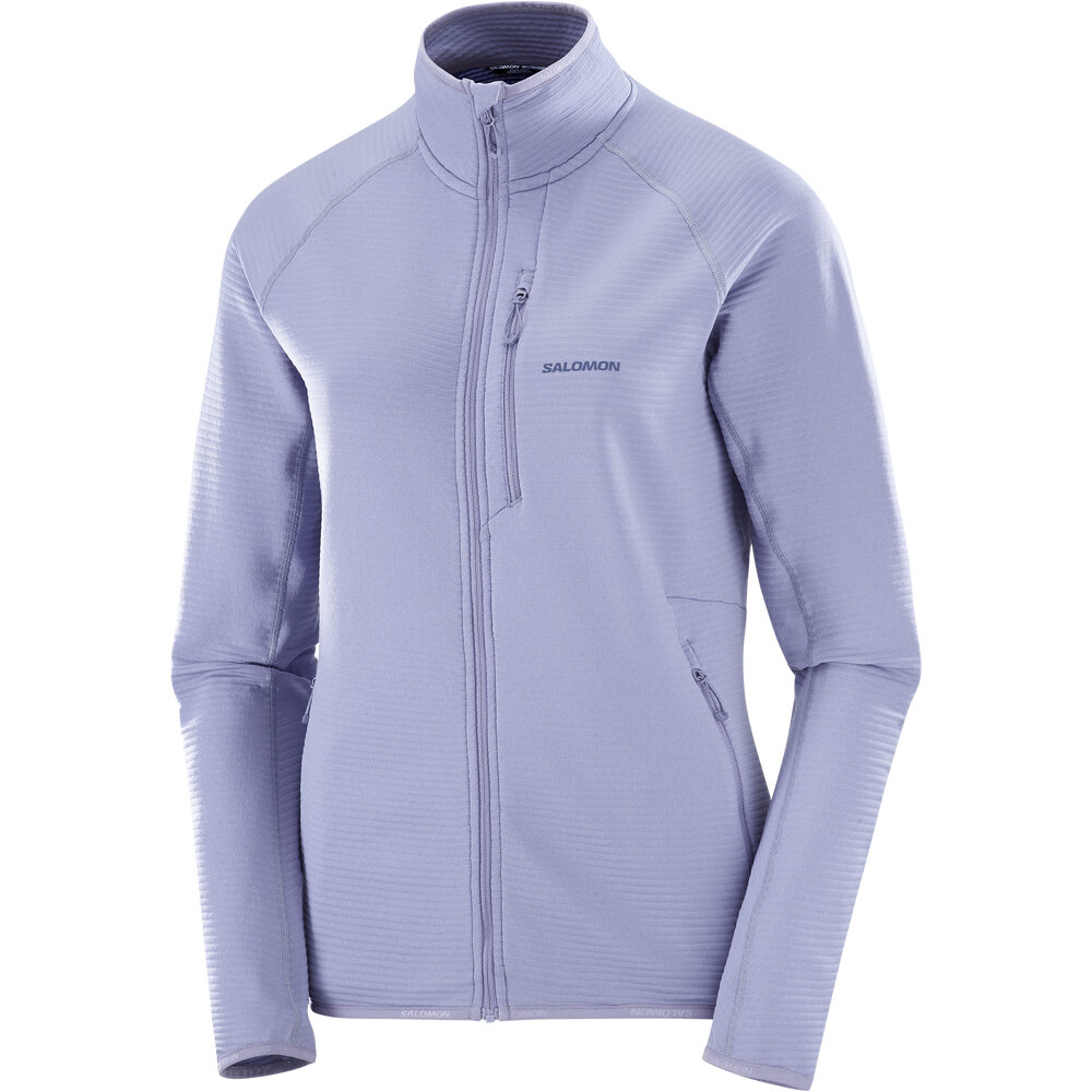 Salomon forro polar mujer ESSENTIAL LIGHTWARM AZUL 05