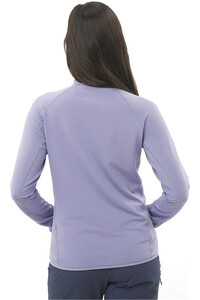 Salomon forro polar mujer ESSENTIAL LIGHTWARM AZUL vista trasera