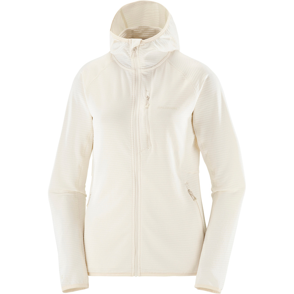 Salomon forro polar mujer SNTIAL LIGHTWARM HD BLANCO 05