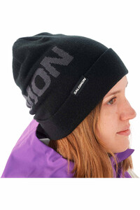 Salomon gorro esquí hombre HERMITAGE NEGRO vista trasera