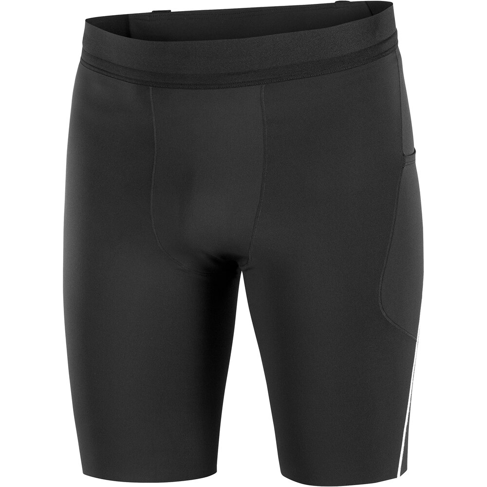 Salomon malla trail running corta hombre SENSE STOW NEGRO vista frontal