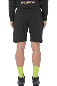 Salomon pantalón corto montaña hombre WAYFARER 2.0 NEGRO vista trasera
