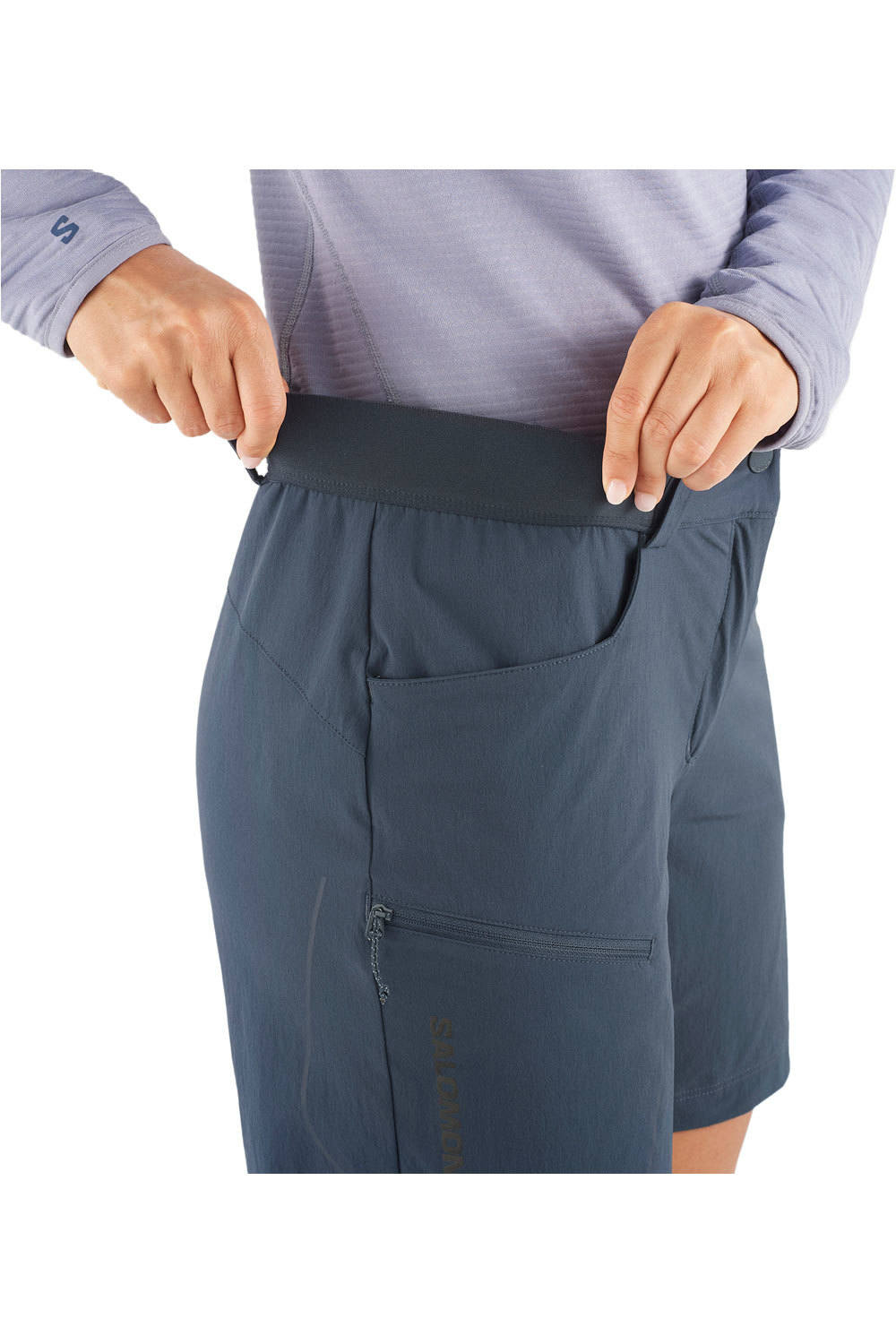 Salomon pantalón corto montaña mujer WAYFARER AZUL 03