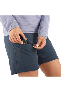 Salomon pantalón corto montaña mujer WAYFARER AZUL vista detalle