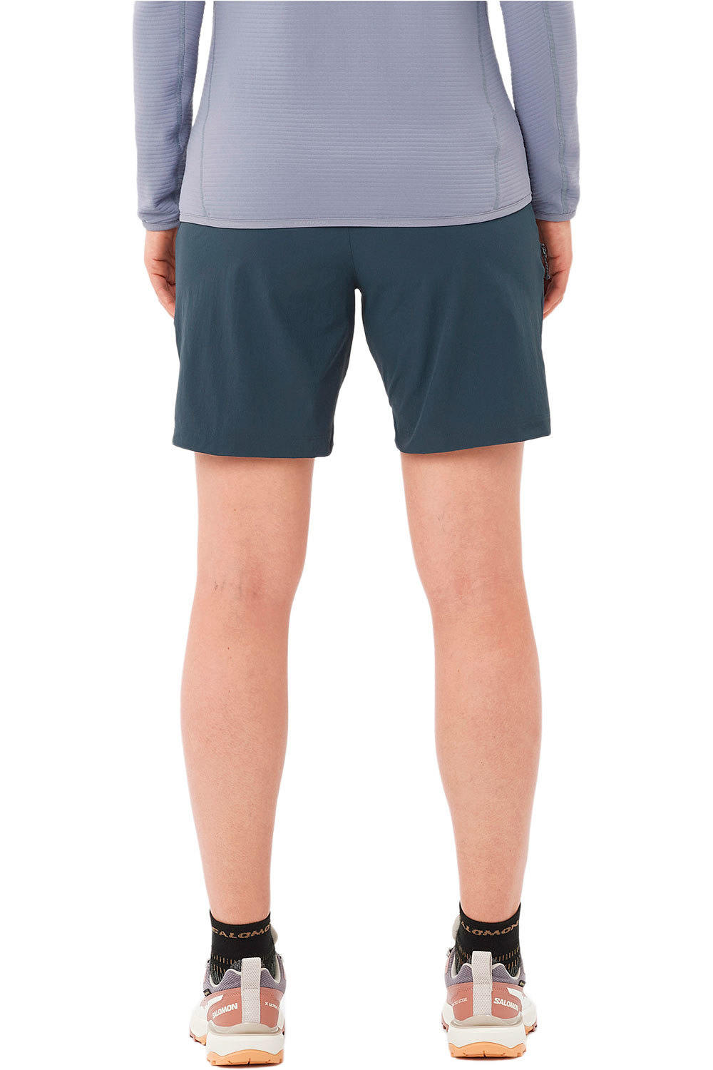 Salomon pantalón corto montaña mujer WAYFARER AZUL vista trasera
