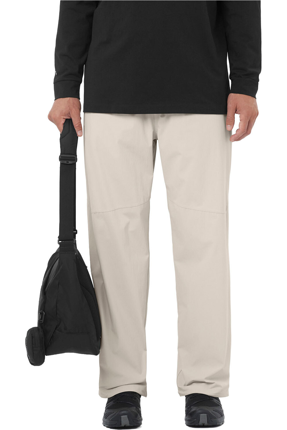 Salomon pantalón montaña hombre WAYFARER EASE 2.0 GRIS vista frontal