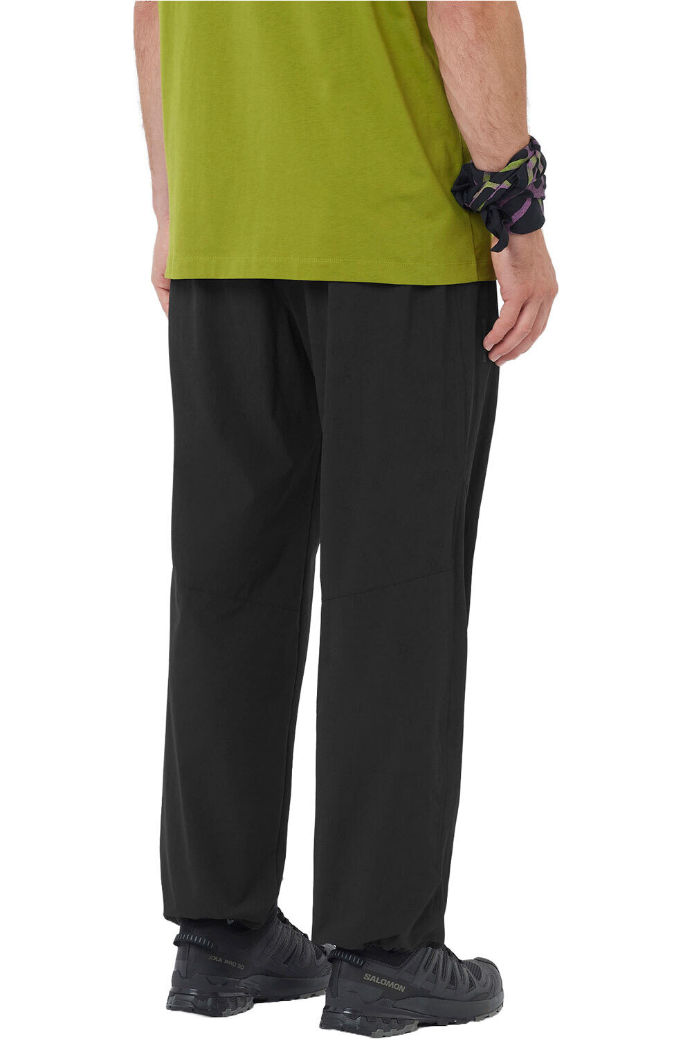 Salomon pantalón montaña hombre WAYFARER EASE 2.0 NEGRO vista trasera