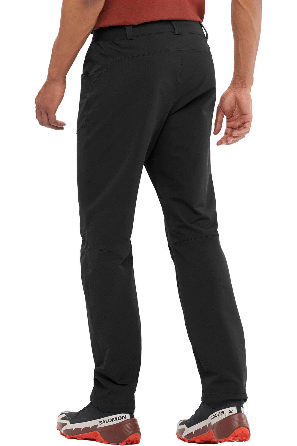 Salomon pantalón montaña hombre WAYFARER NEGRO vista trasera