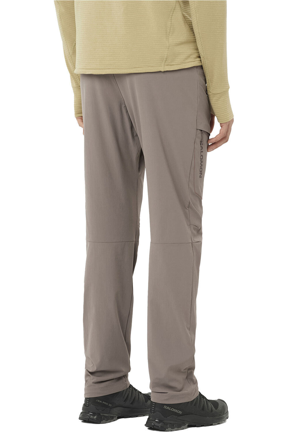 Salomon pantalón montaña hombre WAYFARER NEGRO vista trasera