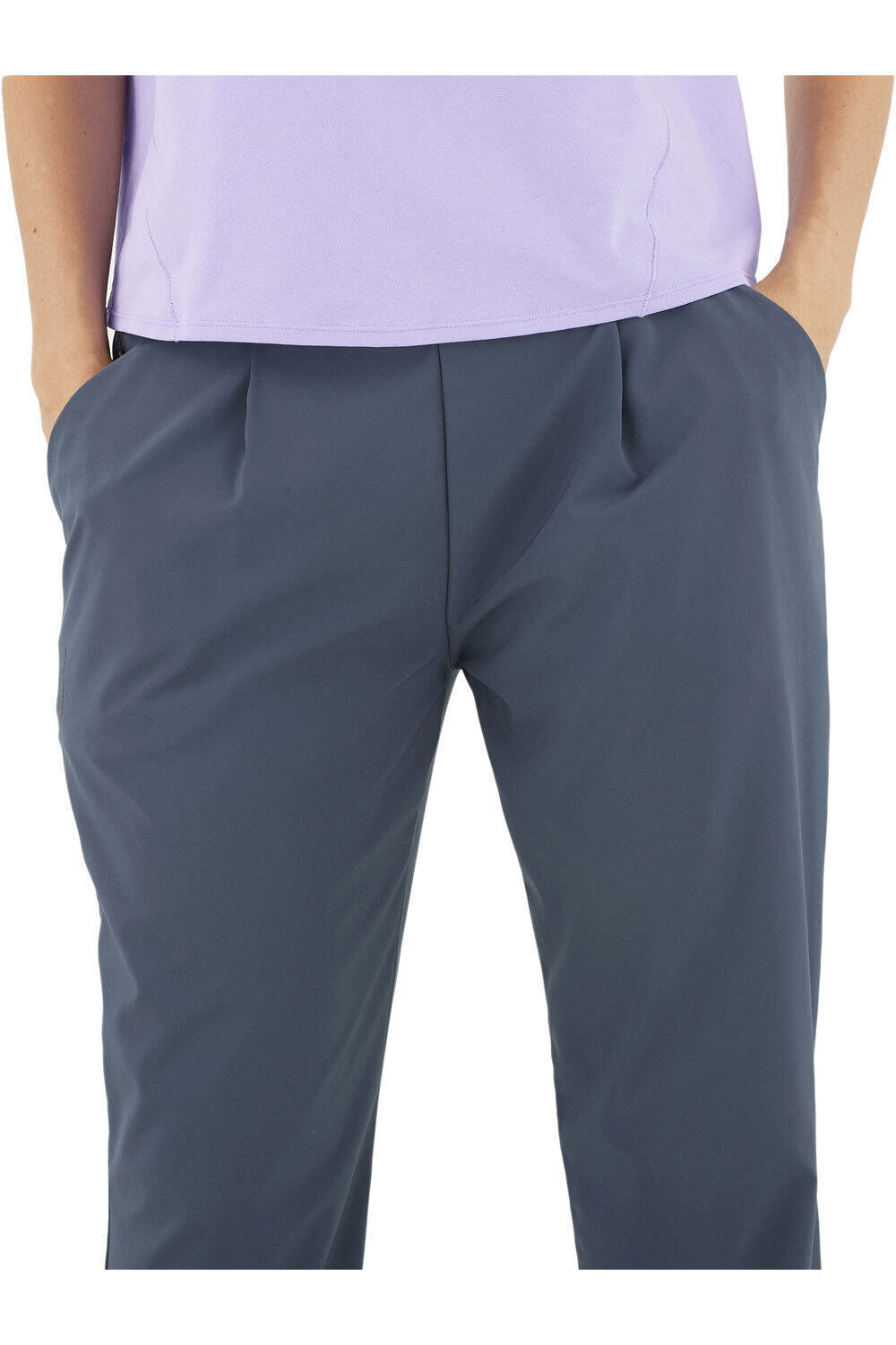 Salomon pantalón montaña mujer COMET AZUL vista detalle