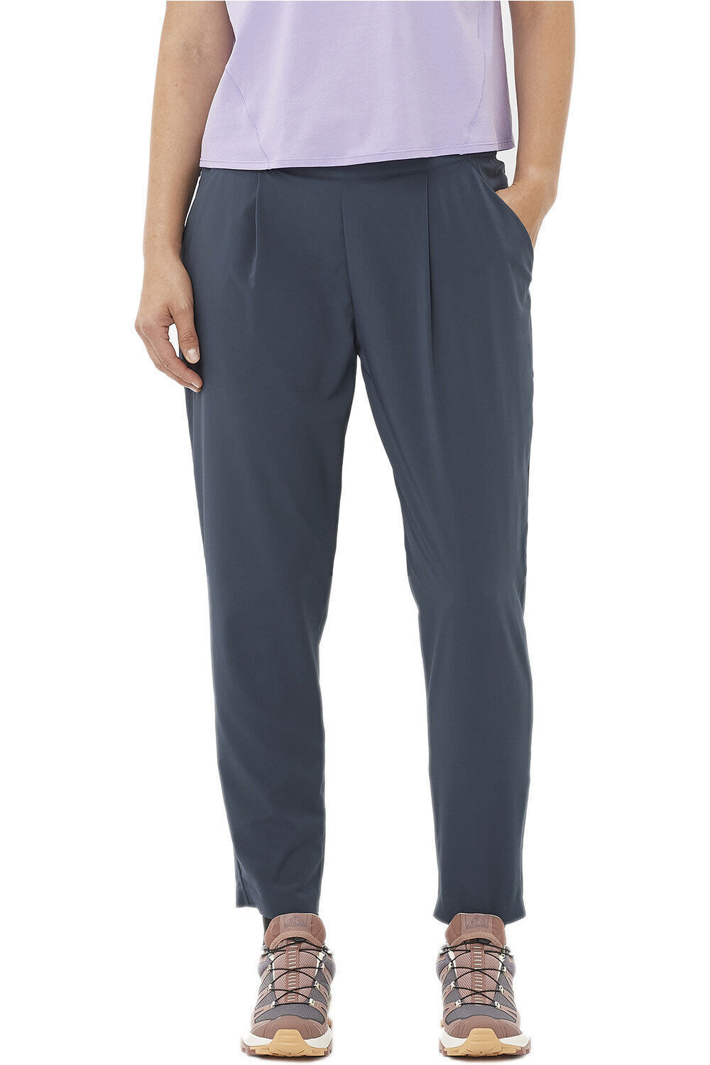 Salomon pantalón montaña mujer COMET AZUL vista frontal