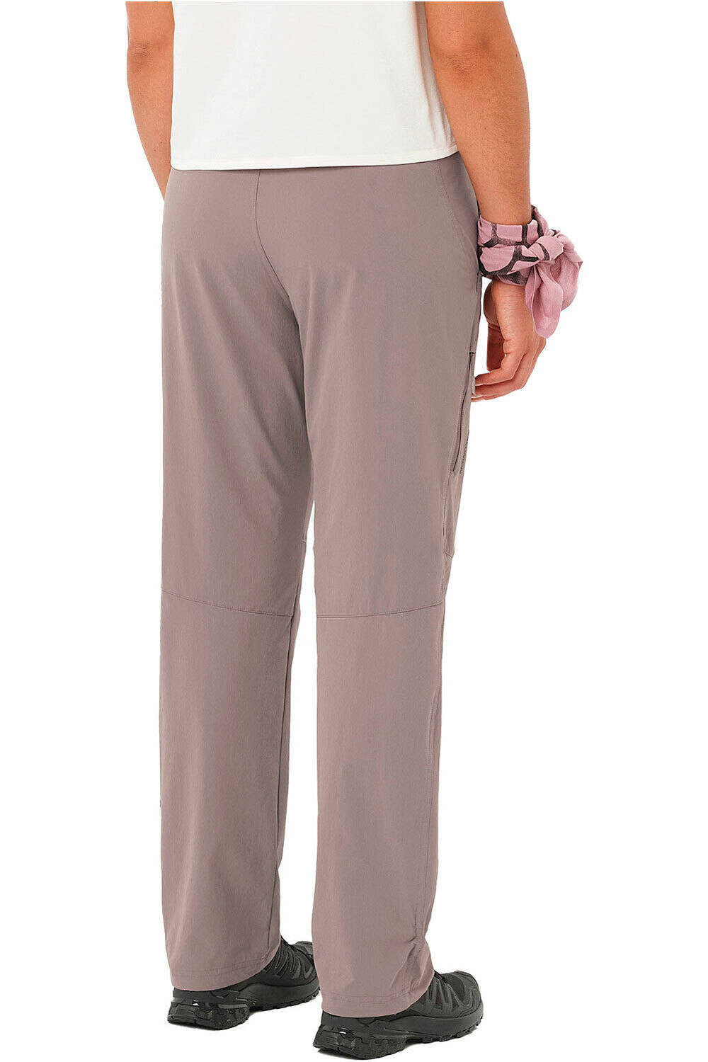Salomon pantalón montaña mujer WAYFARER 2.0 NEGRO vista trasera