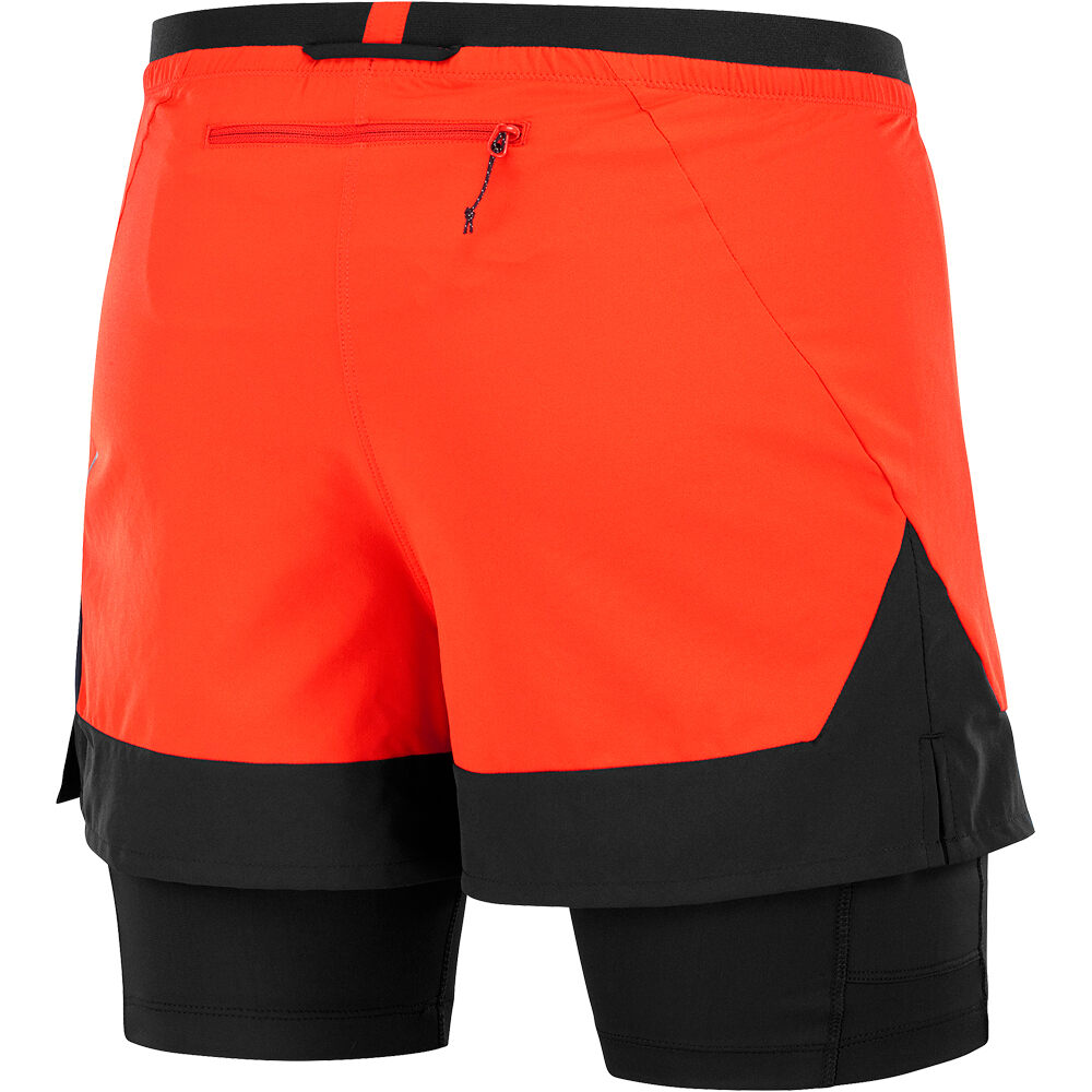 Salomon pantalón running hombre CROSS 2IN1 ROJO 03