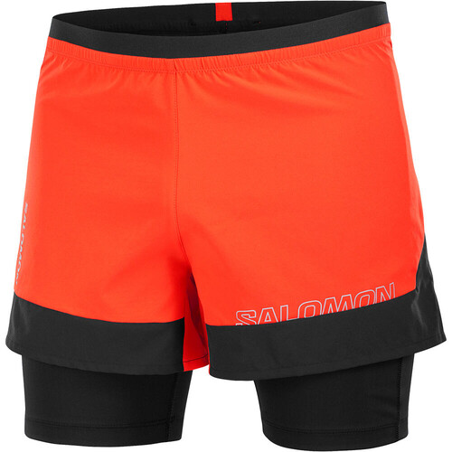Salomon pantalón running hombre CROSS 2IN1 ROJO