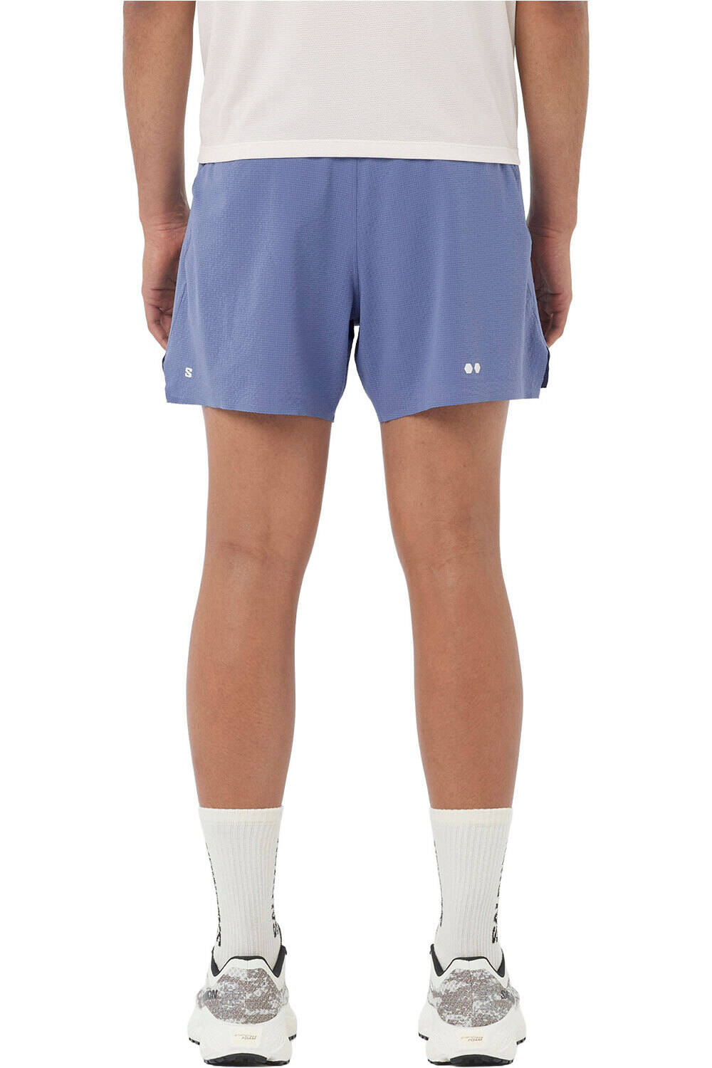 Salomon pantalón running hombre SENSE AERO STOW 5 AZUL vista trasera