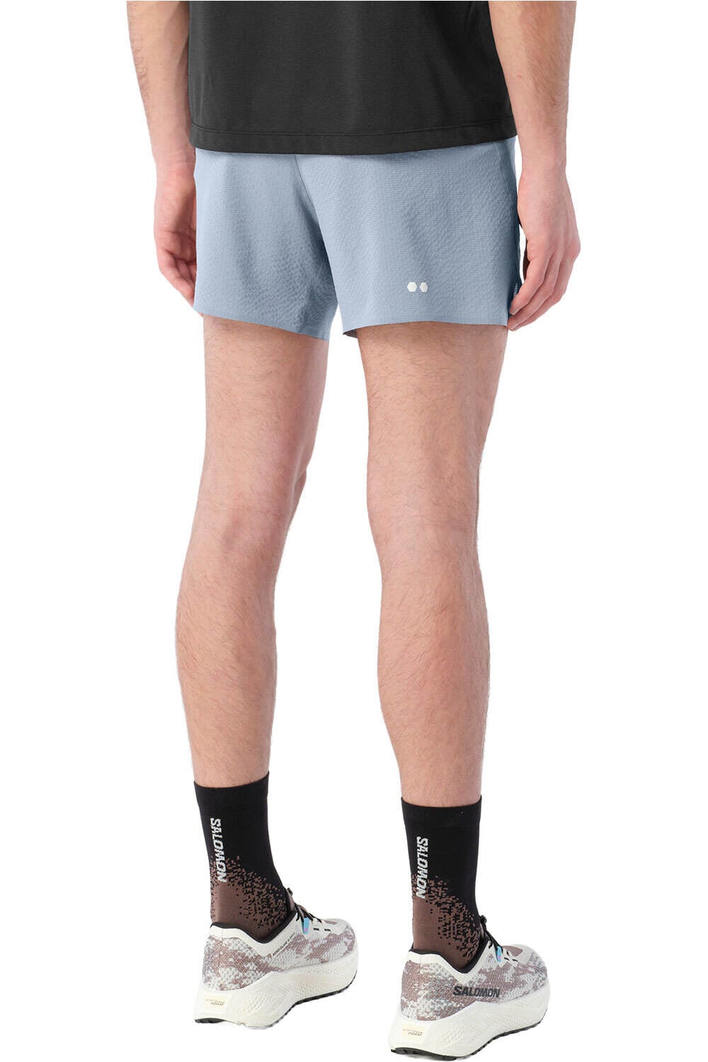 Salomon pantalón running hombre SENSE AERO STOW 5 AZUL vista trasera