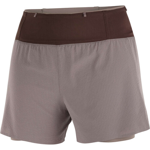 Salomon pantalones cortos trail running mujer SENSE AERO 2IN1 TRAIL 4W NEGRO
