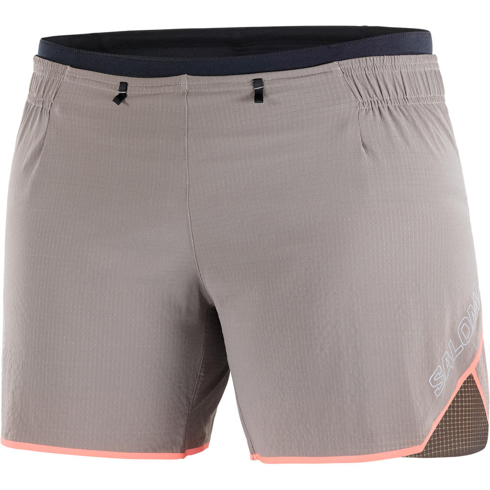 Salomon pantalones cortos trail running mujer SENSE AERO 5 MARRON 04