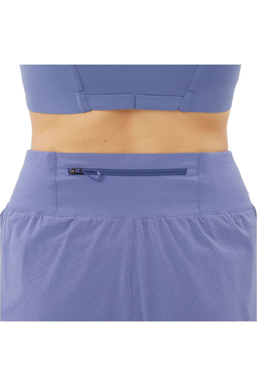 Salomon pantalones cortos trail running mujer SENSE AERO STOW 4 AZUL 03