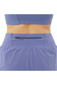 Salomon pantalones cortos trail running mujer SENSE AERO STOW 4 AZUL 03