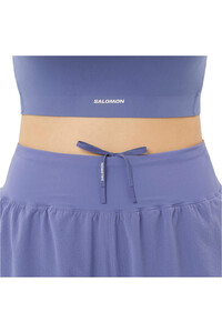 Salomon pantalones cortos trail running mujer SENSE AERO STOW 4 AZUL vista detalle