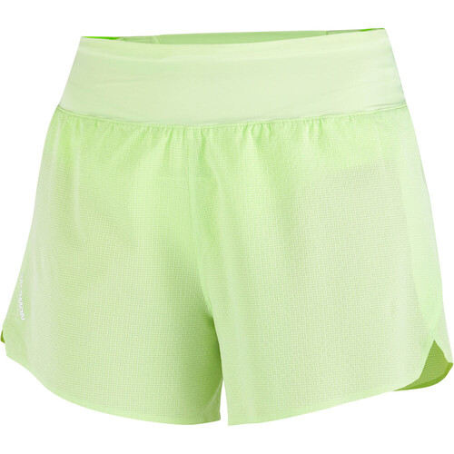 Salomon pantalones cortos trail running mujer SENSE AERO STOW 4 VERDE