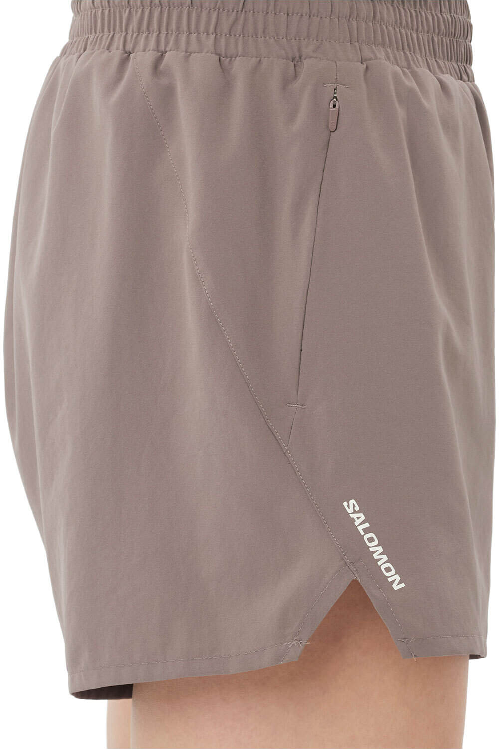 Salomon pantalones cortos trail running mujer SHKOUT CORE NEGRO vista detalle