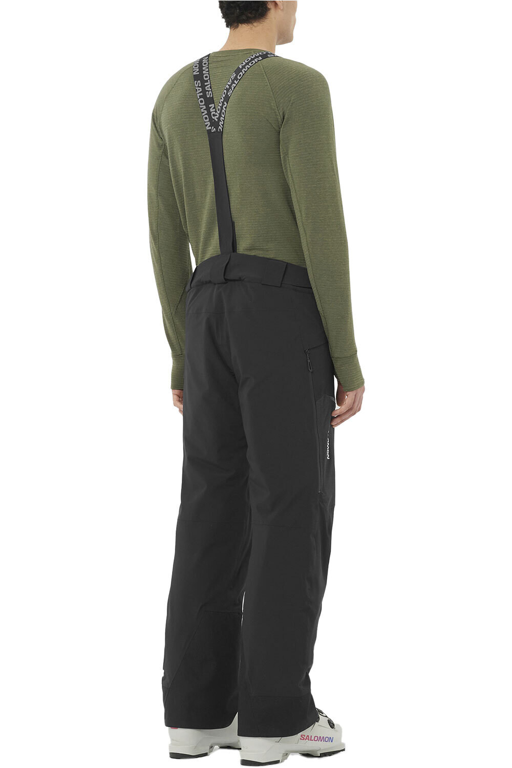 Salomon pantalones esquí hombre SPECTRAL NEGRO vista trasera