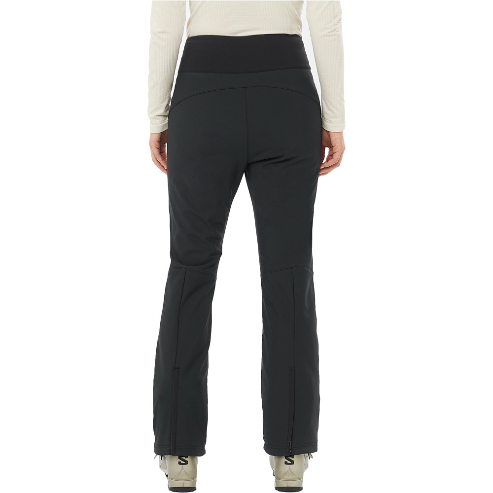 Salomon pantalones esquí mujer REASON NEGRO vista trasera