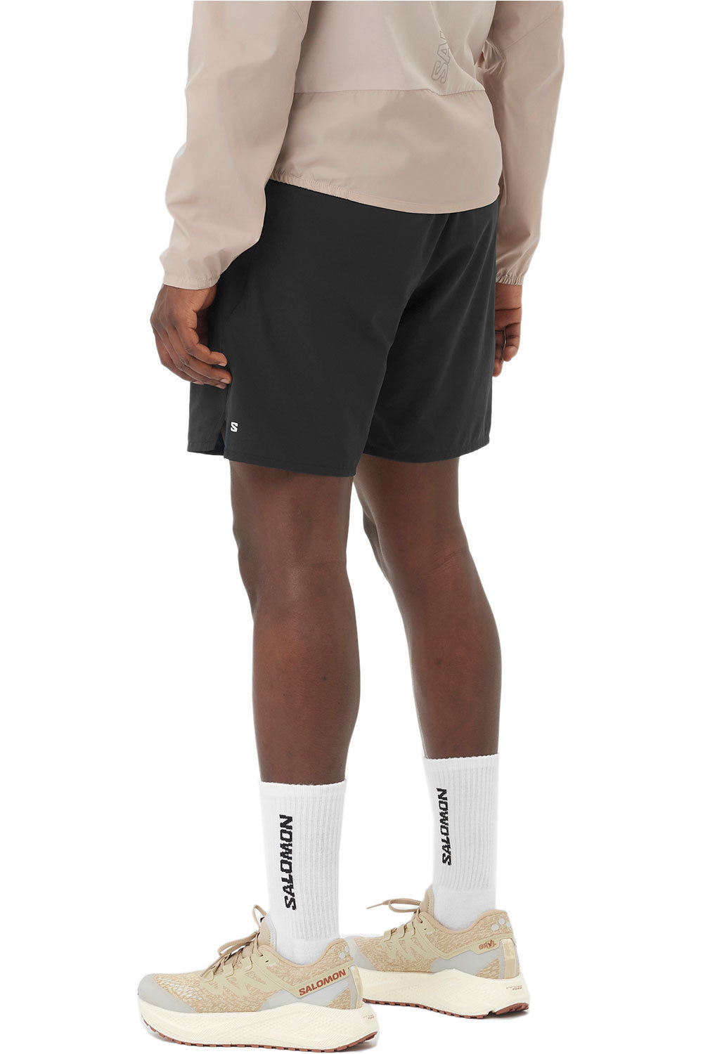 Salomon pantaloneta técnica hombre SHKOUT C 7 NEGRO vista trasera