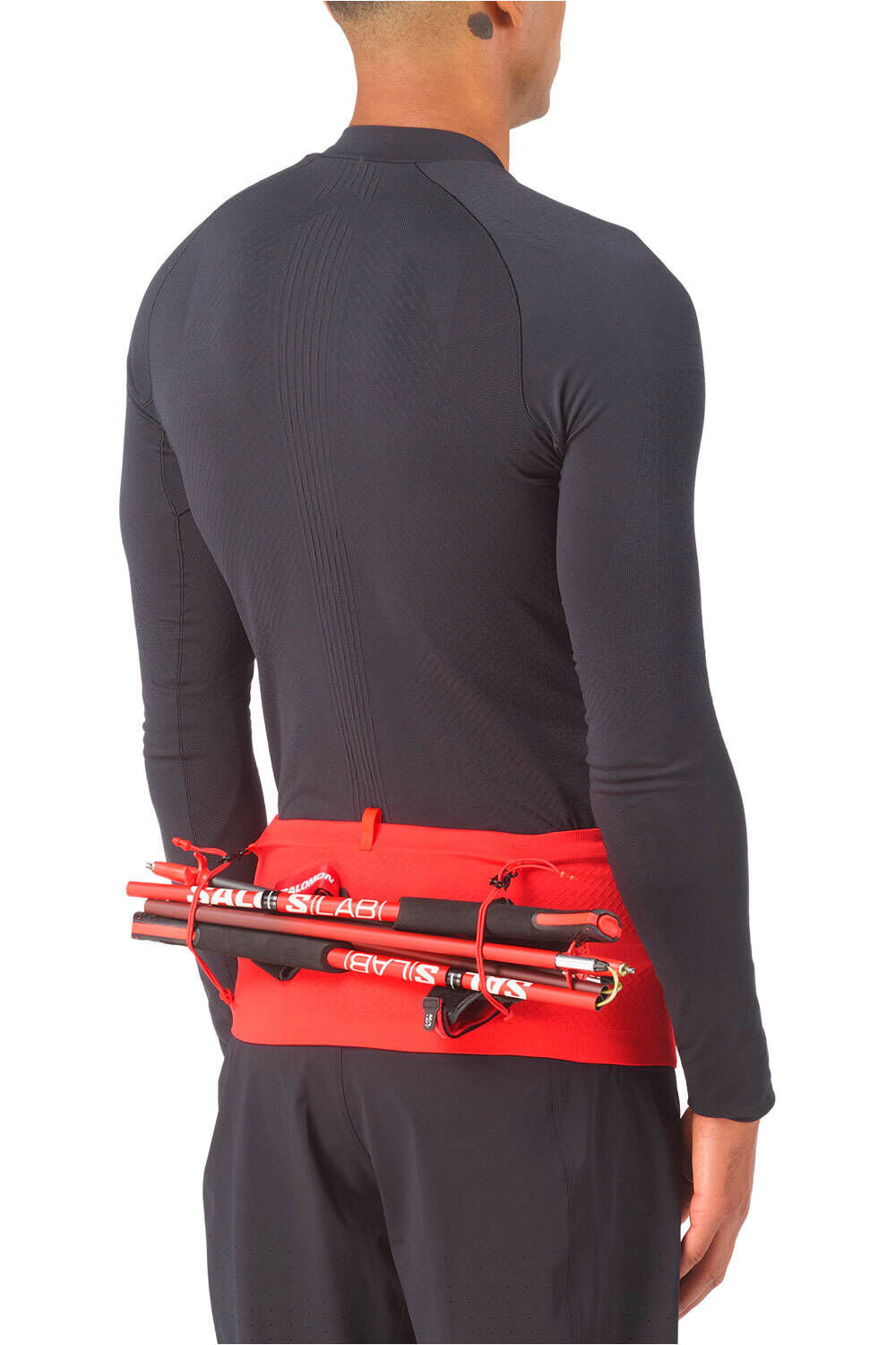 Salomon riñonera ADV SKIN SEAMLESS BELT ROJO 01