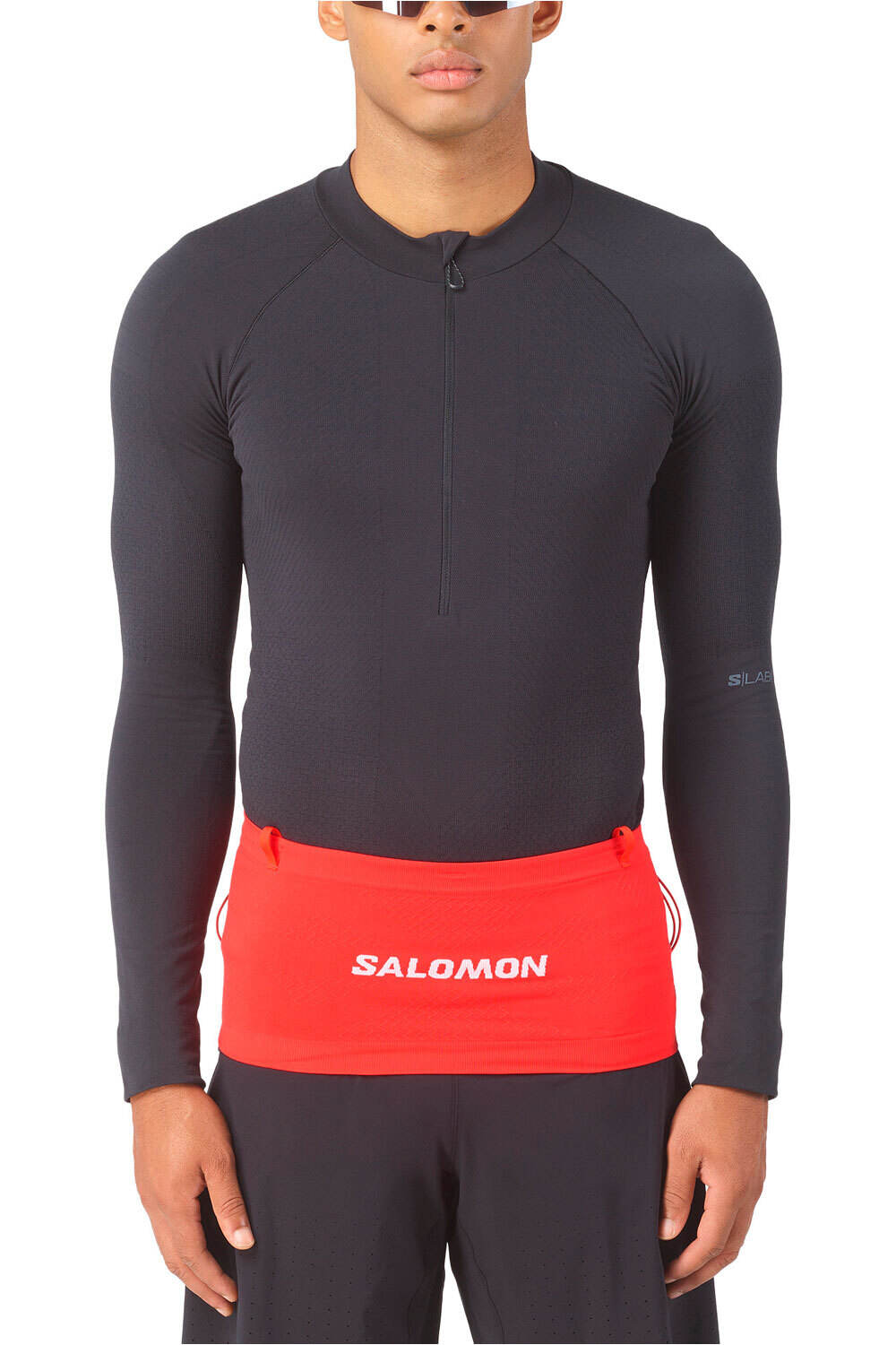 Salomon riñonera ADV SKIN SEAMLESS BELT ROJO vista frontal
