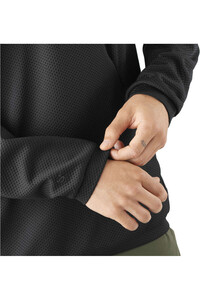 Salomon Sudaderas Montaña Hombre MOTOMESH CREWNECK NEGRO 04