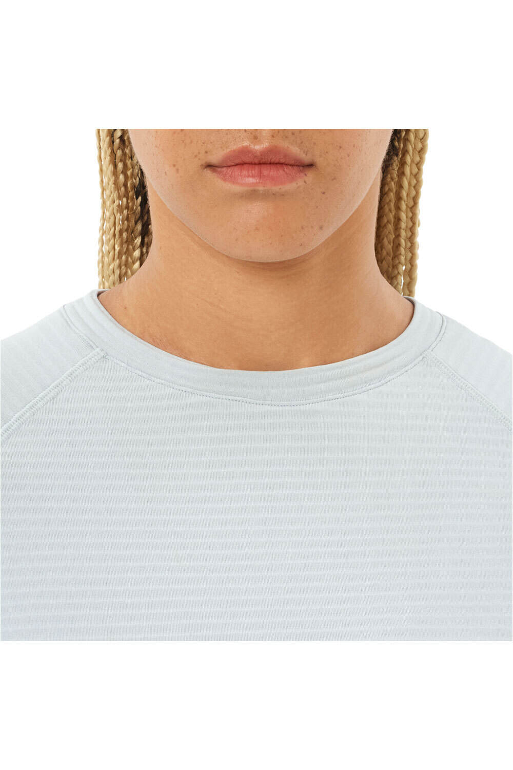 Salomon Sudaderas Montaña Mujer SNTIAL LIGHTWARM CN AZUL vista detalle