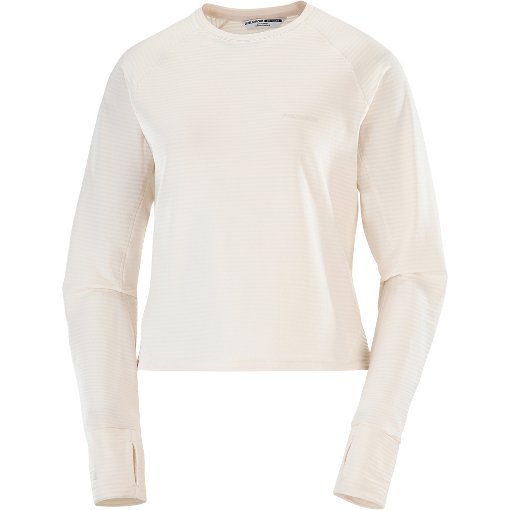 Salomon Sudaderas Montaña Mujer SNTIAL LIGHTWARM CN BLANCO 03