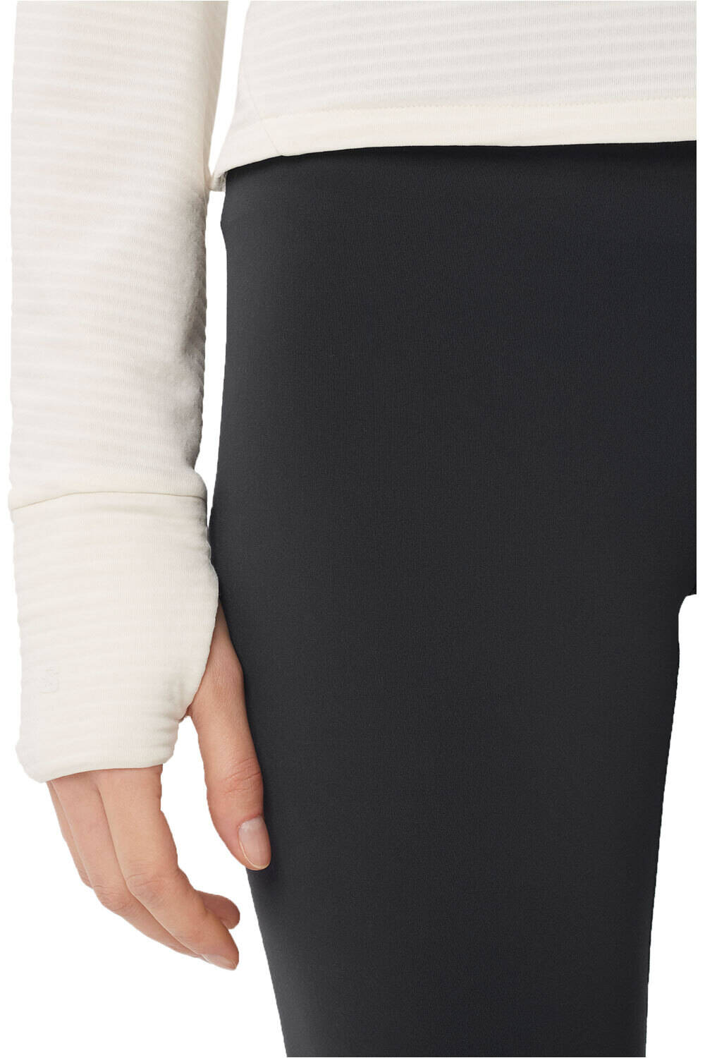 Salomon Sudaderas Montaña Mujer SNTIAL LIGHTWARM CN BLANCO vista detalle