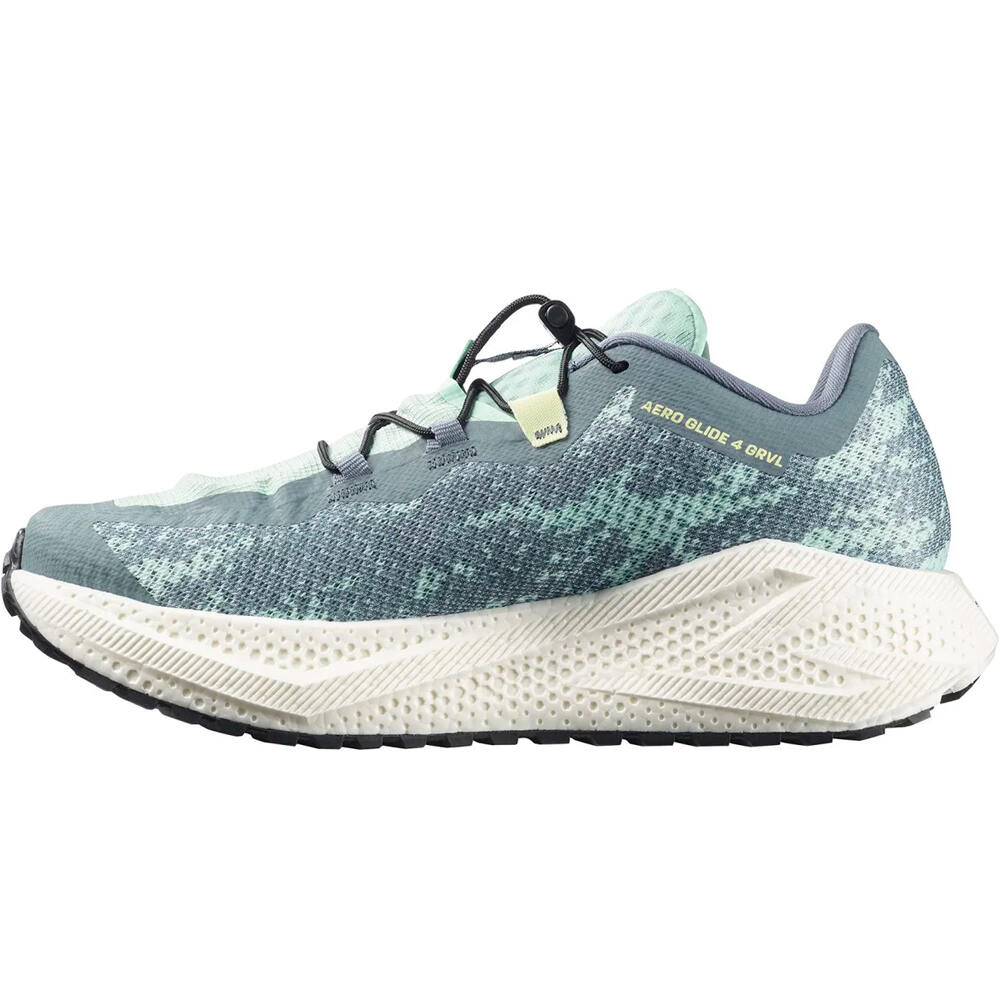 Salomon zapatilla running hombre AERO GLIDE 4 GRVL VERDE puntera