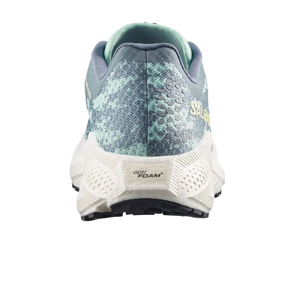 Salomon zapatilla running hombre AERO GLIDE 4 GRVL VERDE vista trasera