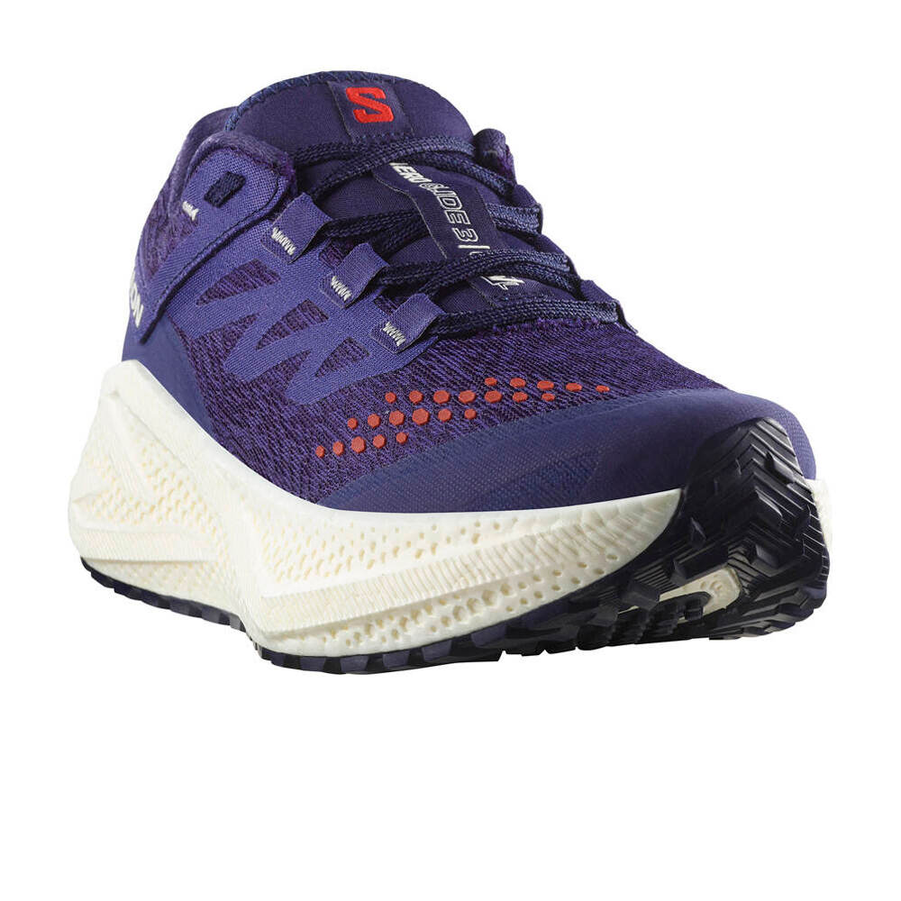 Salomon zapatilla running mujer AERO GLIDE 3 GRAVEL MORADO lateral interior